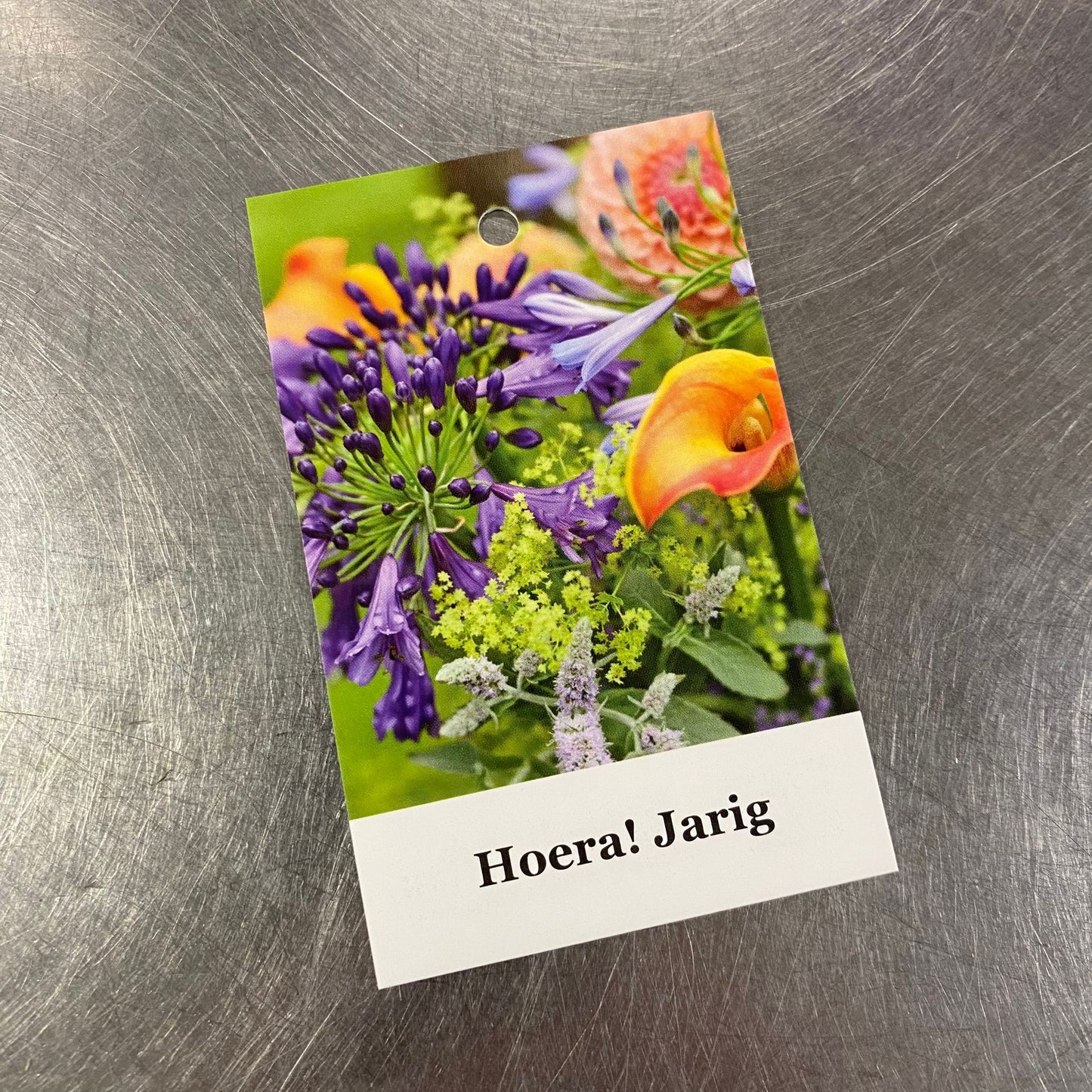Wenskaartje - Hoera! Jarig